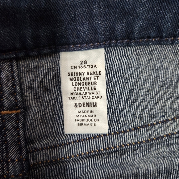 NWOT H&M Skinny Ankle Jeans Size 28 - Picture 3 of 4